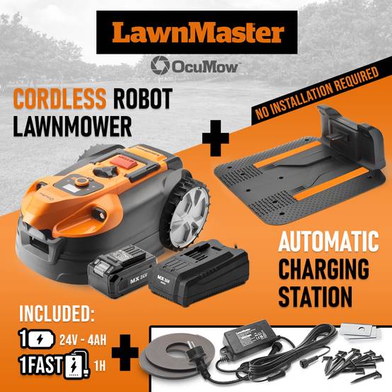 Lawnmaster - Robot tondeuse autonome 24V avec station de charge, sans fil périmétrique - Le robot le plus simple du marché - Image 2