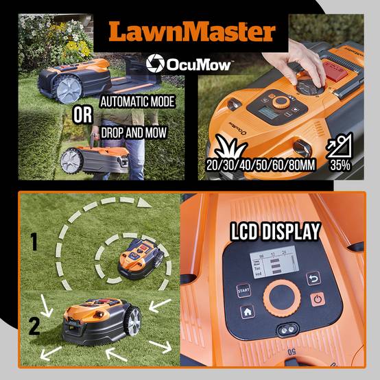 Lawnmaster - Robot tondeuse autonome 24V avec station de charge, sans fil périmétrique - Le robot le plus simple du marché - Image 4