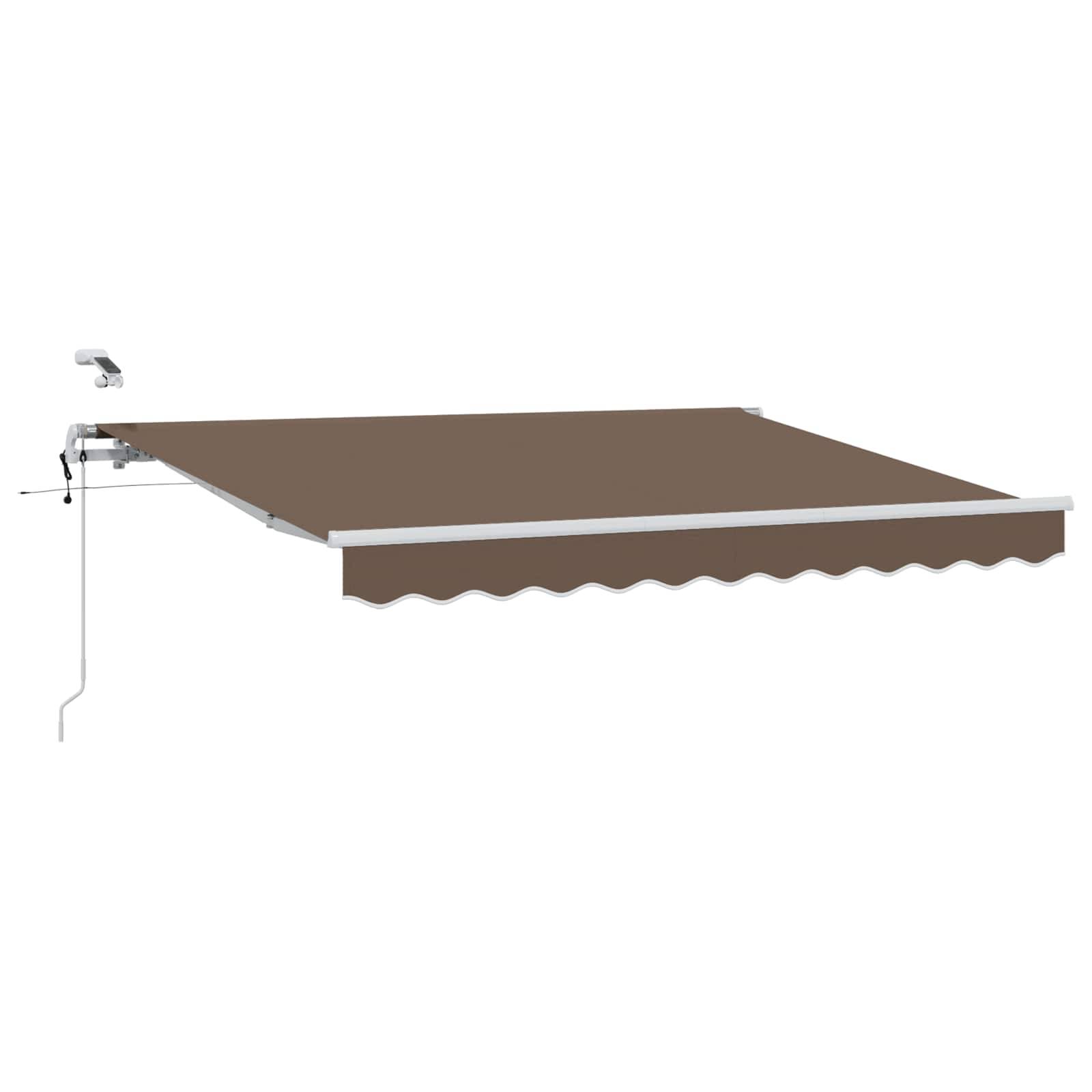 PANGIVO - Auvent rétractable polyester et métal taupe 350 x 250 cm - PANGIVO - Image 2