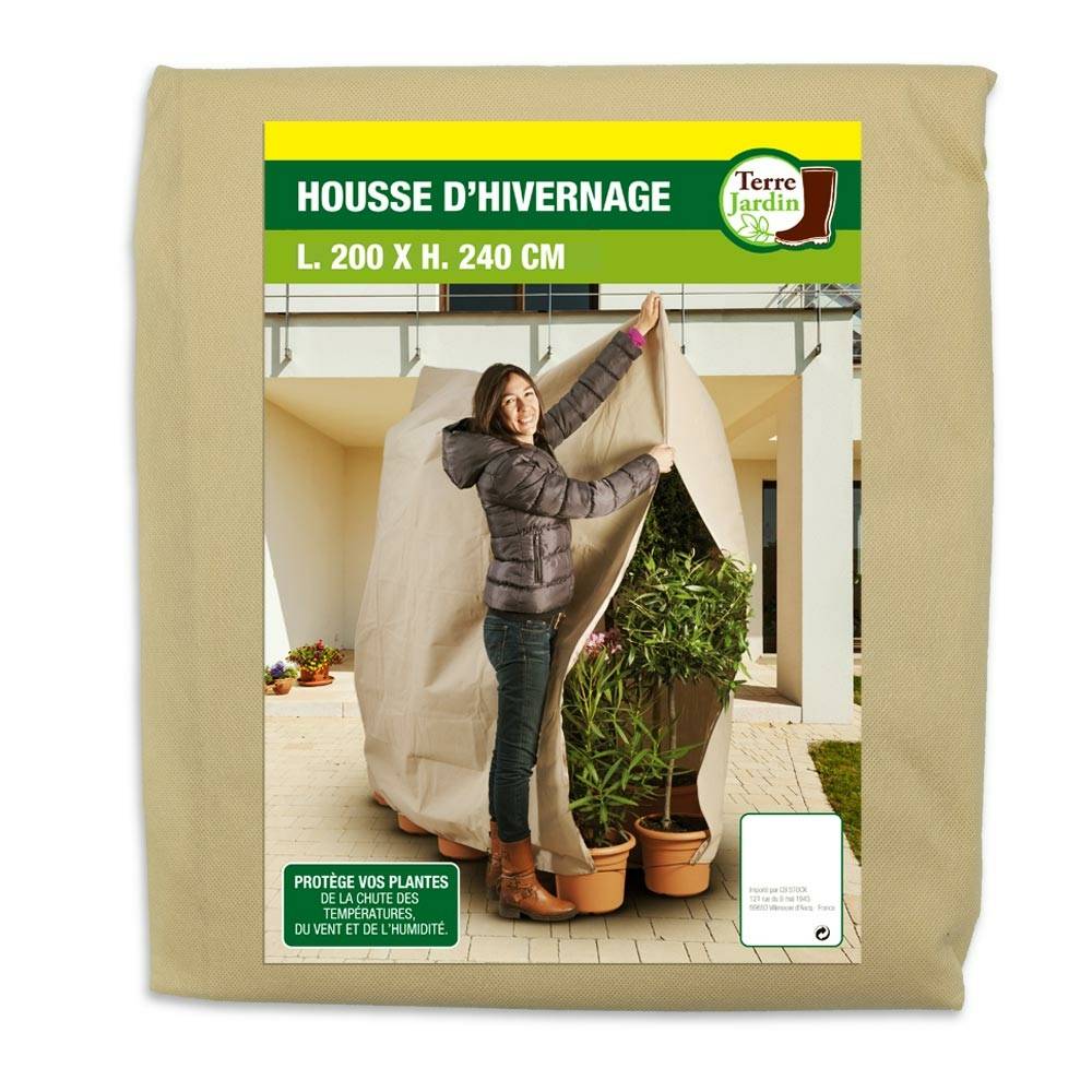 Housse d'hivernage large pour plante 200 x 240 Beige - Image 6