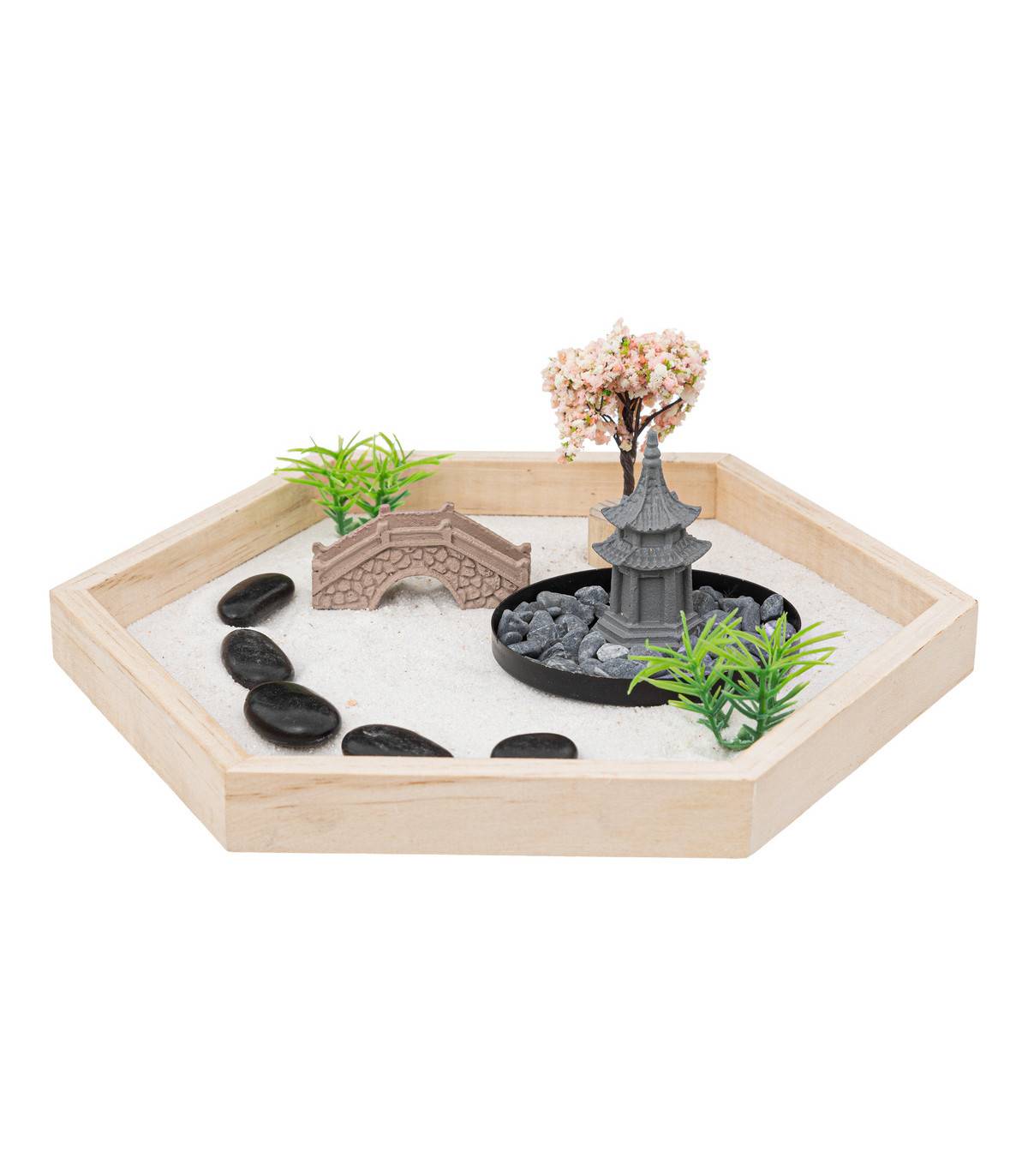 Jardin Zen avec Plateau, Tour, Pont et décorations - Image 1
