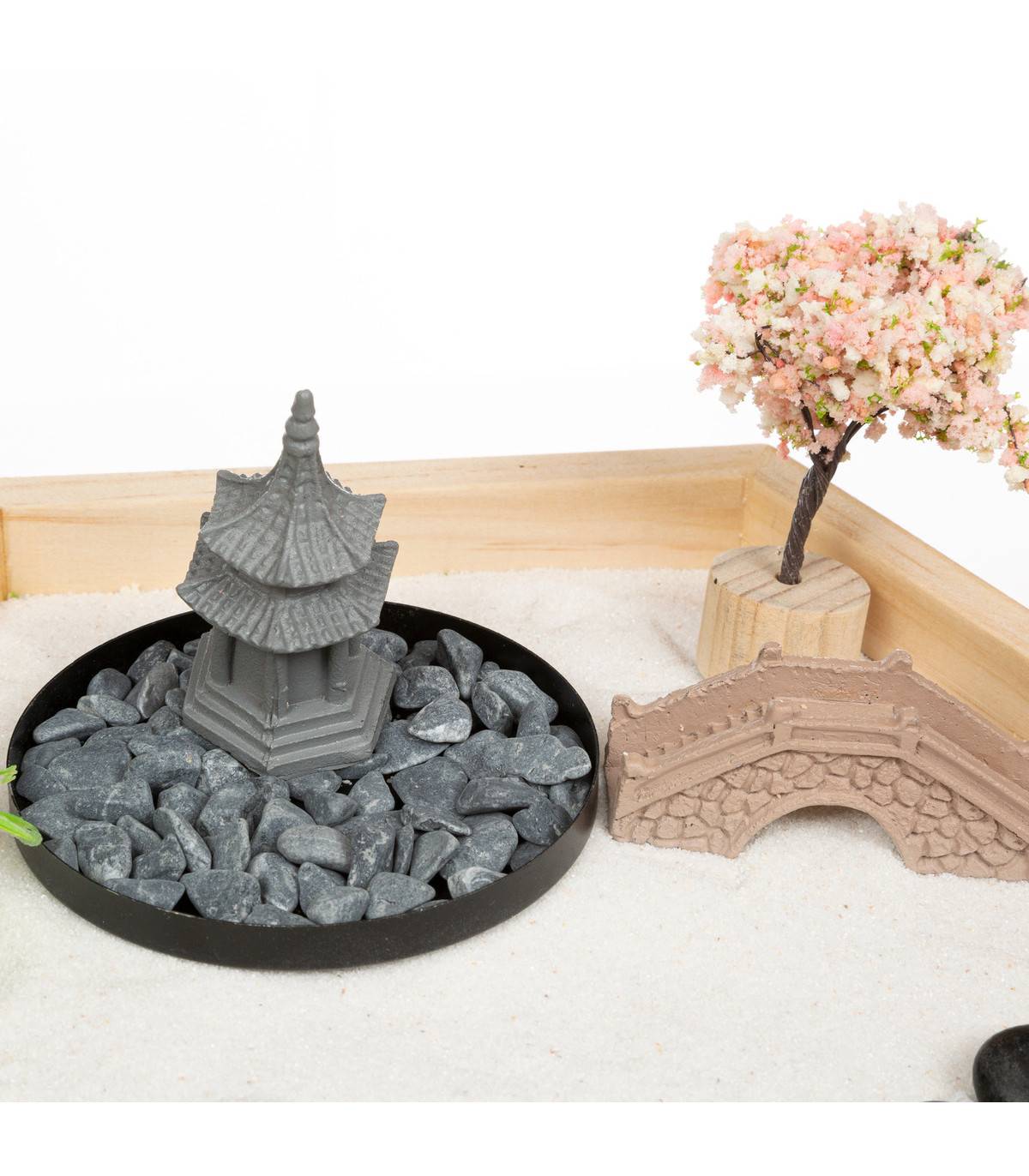 Jardin Zen avec Plateau, Tour, Pont et décorations - Image 2