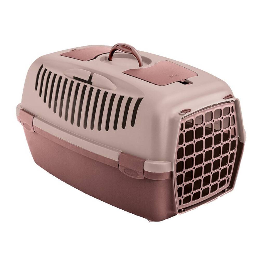 animallparadise - Cage gulliver 2, rose, taille 36 x 55 x 35 cm, transport pour chien max 8 kg. - Image 1