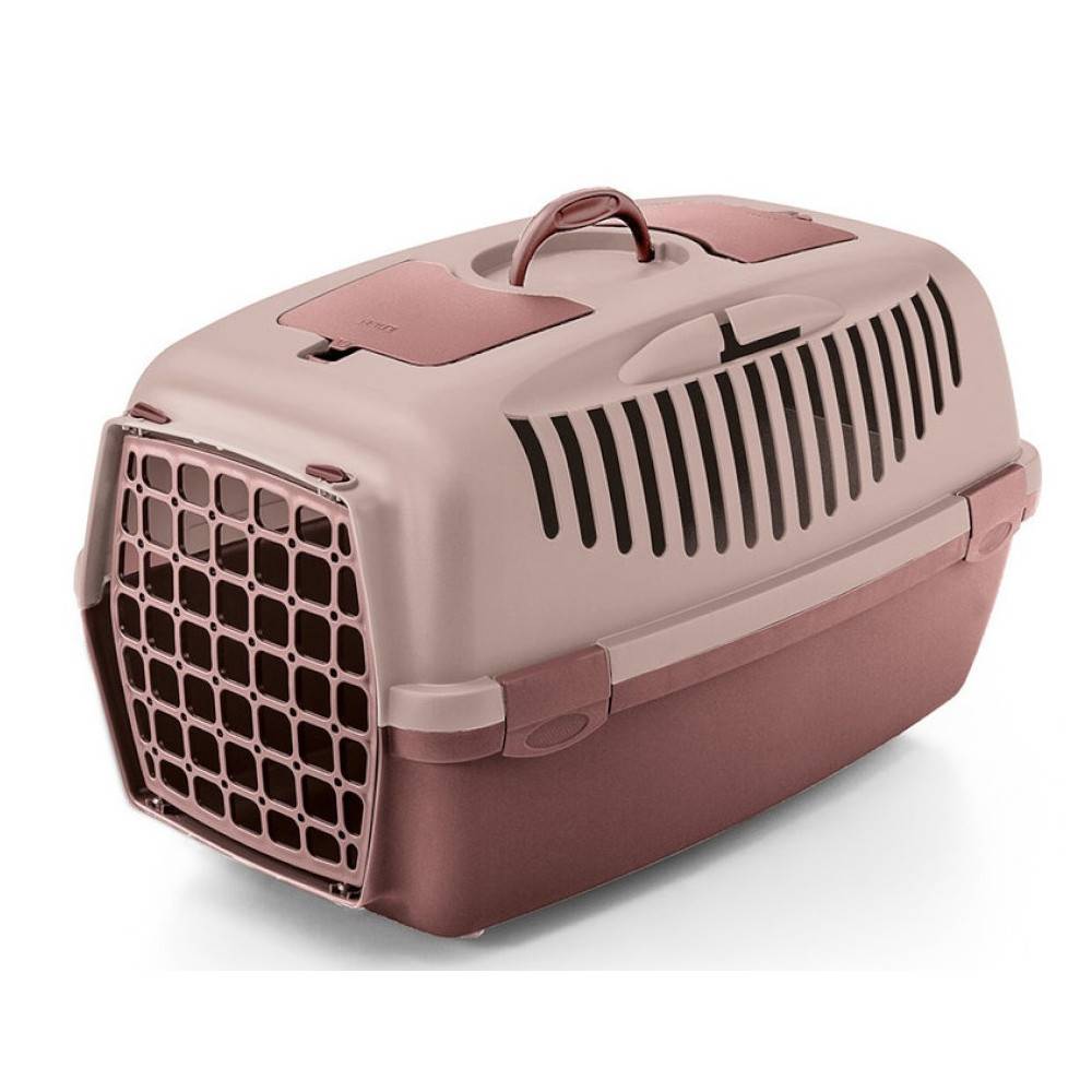 animallparadise - Cage gulliver 2, rose, taille 36 x 55 x 35 cm, transport pour chien max 8 kg. - Image 2