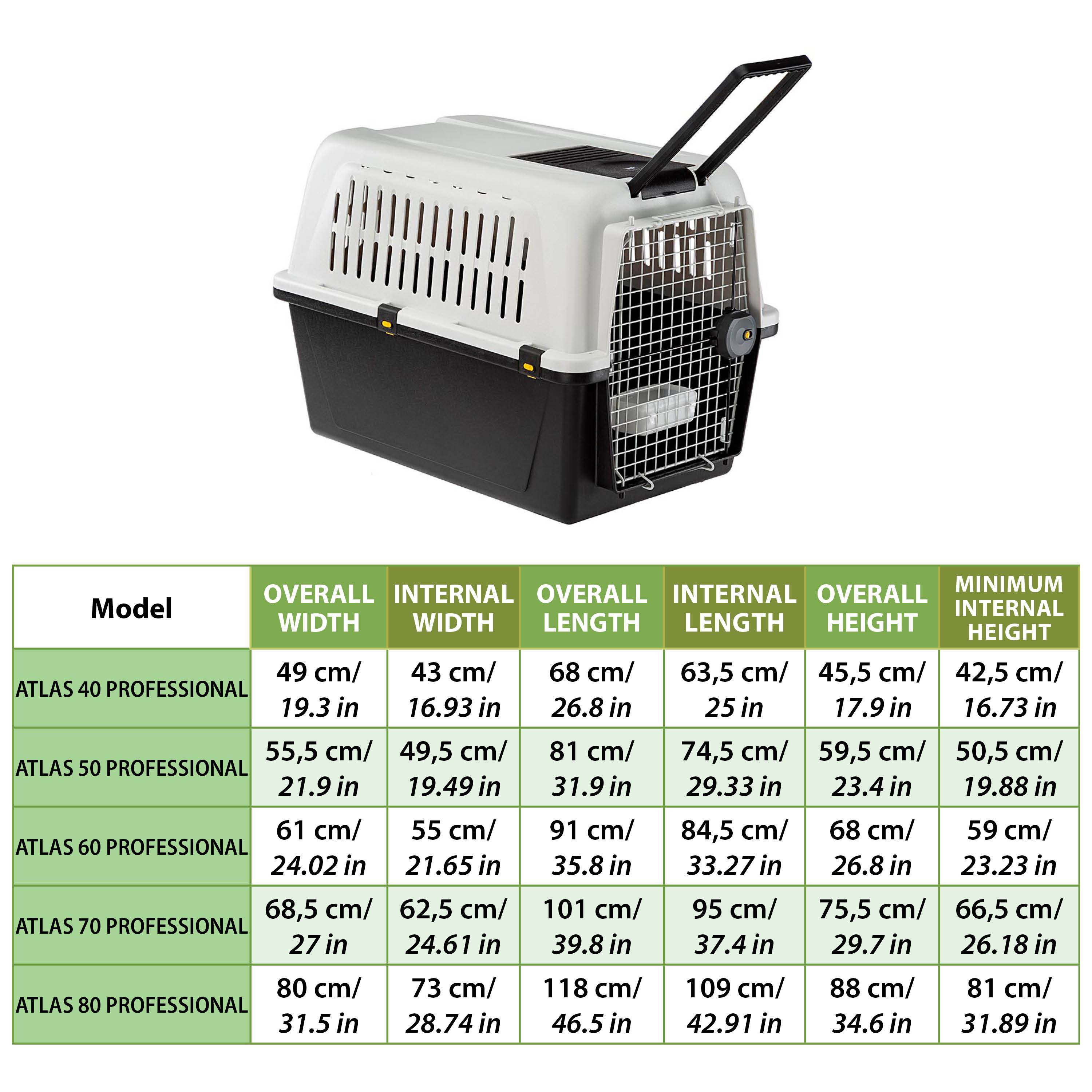 Ferplast - Transport pour Grands Chiens ATLAS 80, avec Mangeoire et Accessoires, Fermeture de sécurité, Grilles d'aération - Image 3