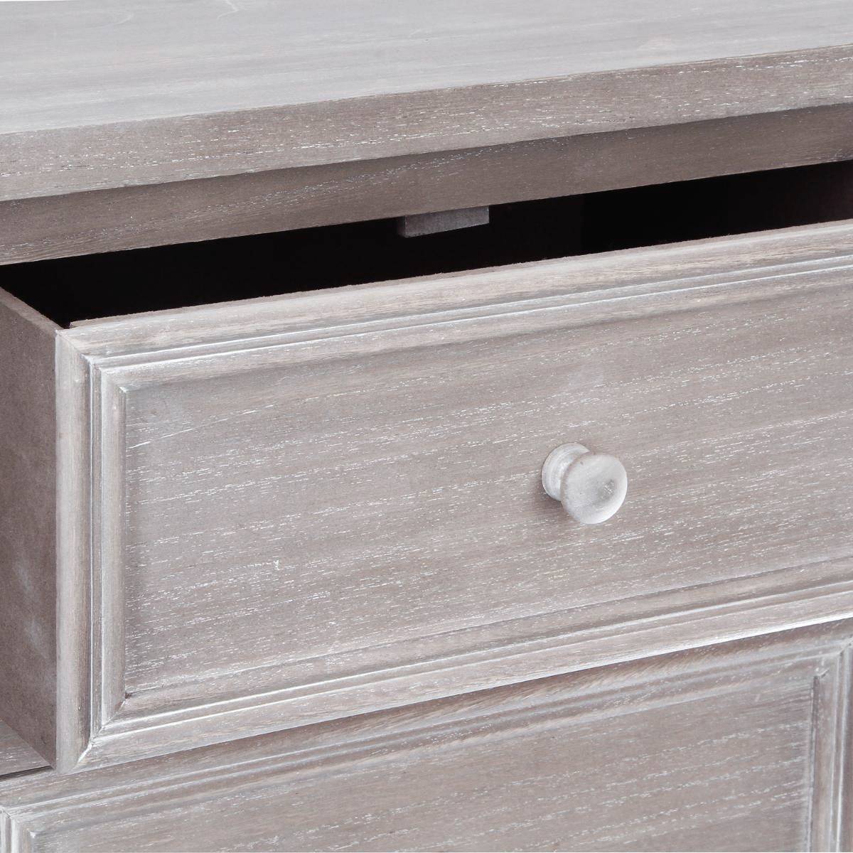 Atmosphera - Chiffonnier "Charme" bois blanchi 6 tiroirs - Atmosphera Créateur d'intérieur - Image 2