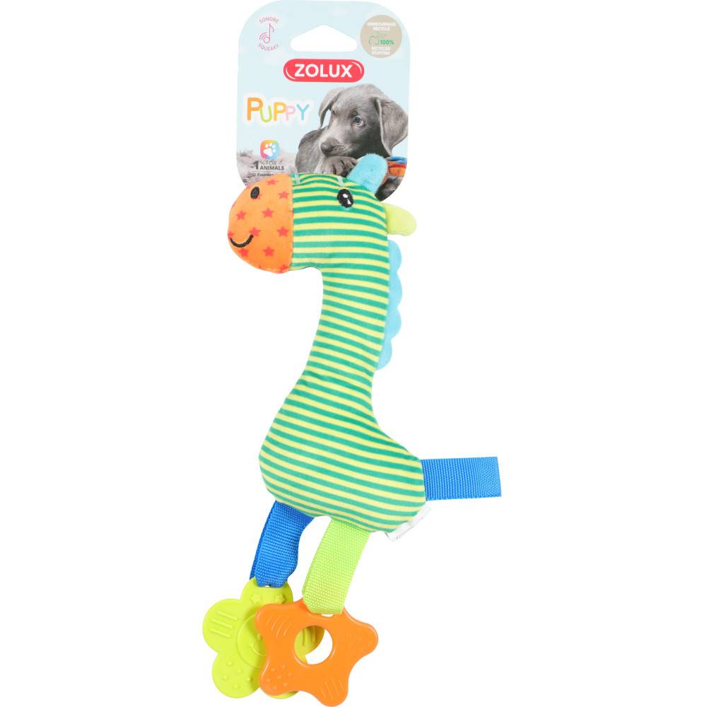 Zolux - Peluche rio girafe vert anneau à mordiller 26 cm PELUCHE pour chiots - Image 3