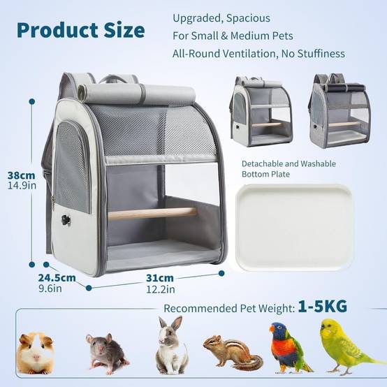 Sac à dos de voyage pour oiseaux et perroquets DtopbuyAge - Image 5
