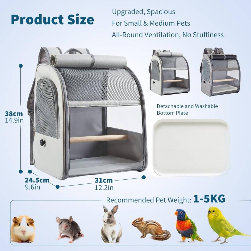 Sac à dos de voyage pour oiseaux et perroquets DtopbuyAge - Image 5