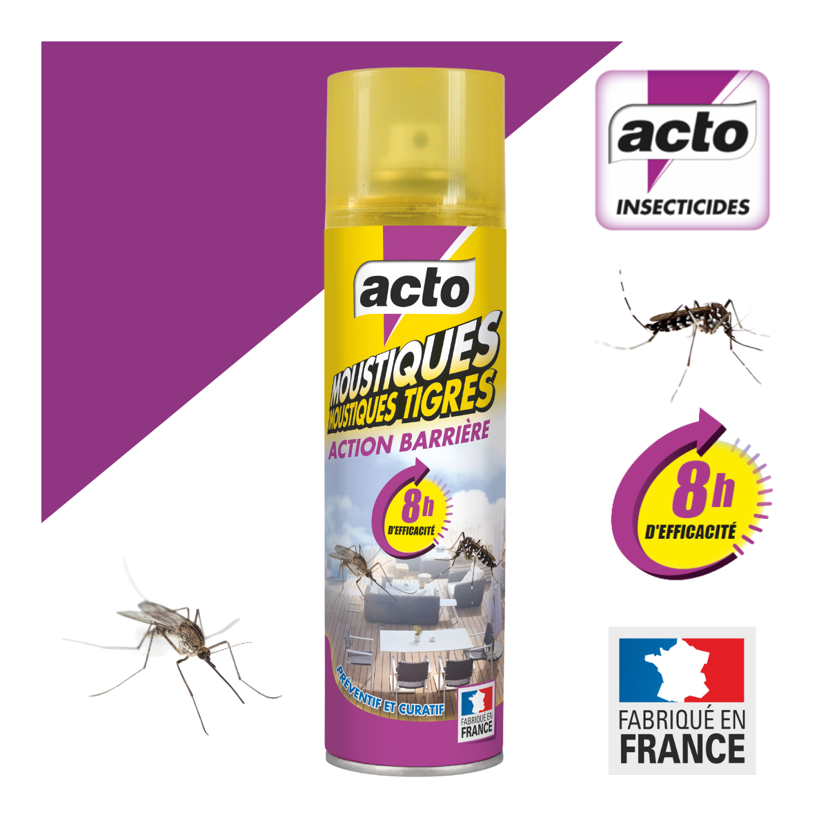 Acto - ACTO AÉROSOL BARRIÈRE MOUSTIQUES : Protection efficace contre les nuisibles - Image 2