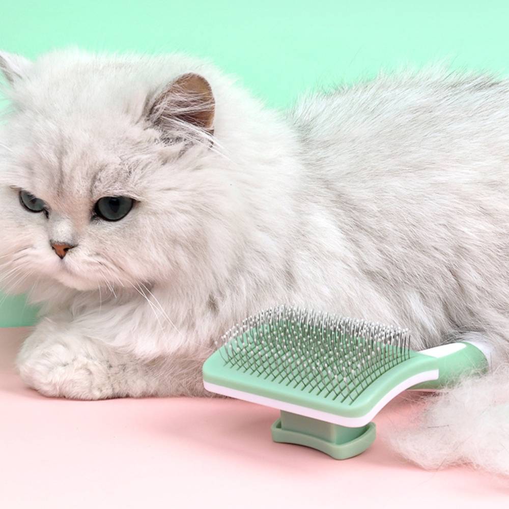 Brosse dépilatoire pour chiens et chats verte  - IntiMeg - Image 2