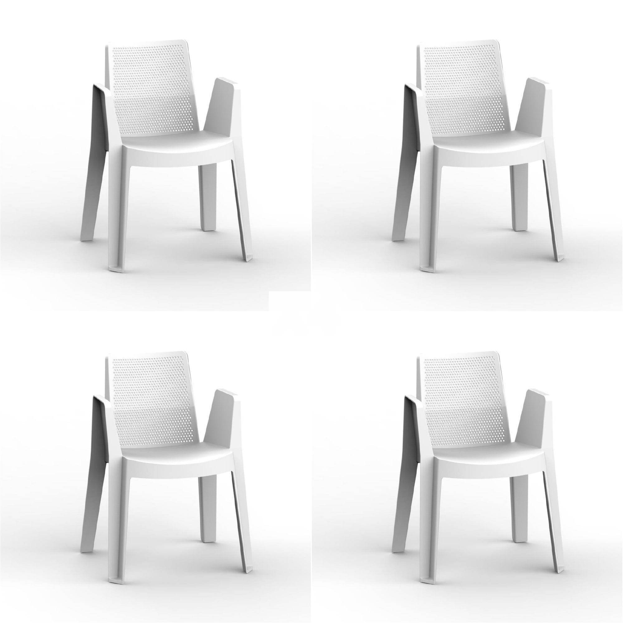 Garbar - Fauteuils Play garbar plastique blanc (Lot de 4) - Image 1