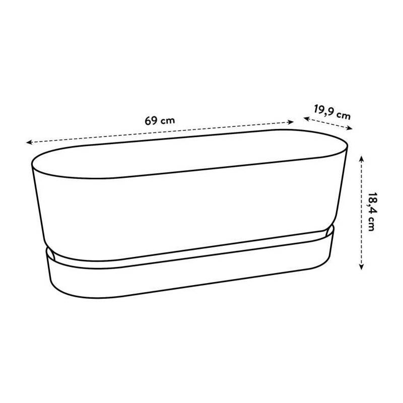 Elho - Planteur Ovale Greenville - Plastique - ø70 - Leaf Green - Image 2