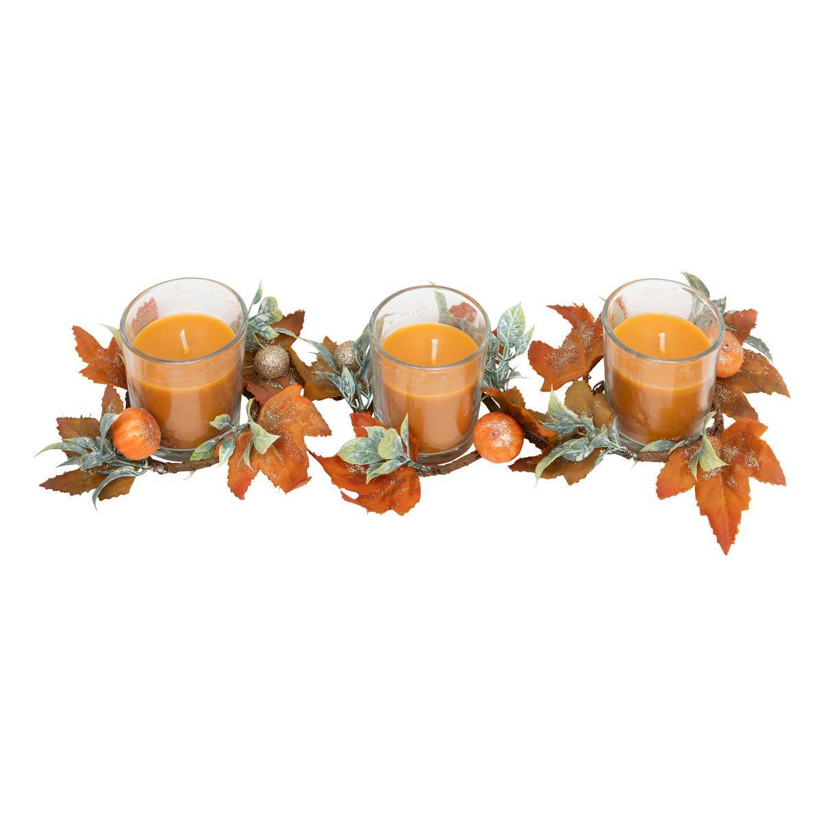 Feeric Christmas - Lot de 3 bougies parfumées centre de table Automne 180 g - Feeric Lights & Christmas - Image 1