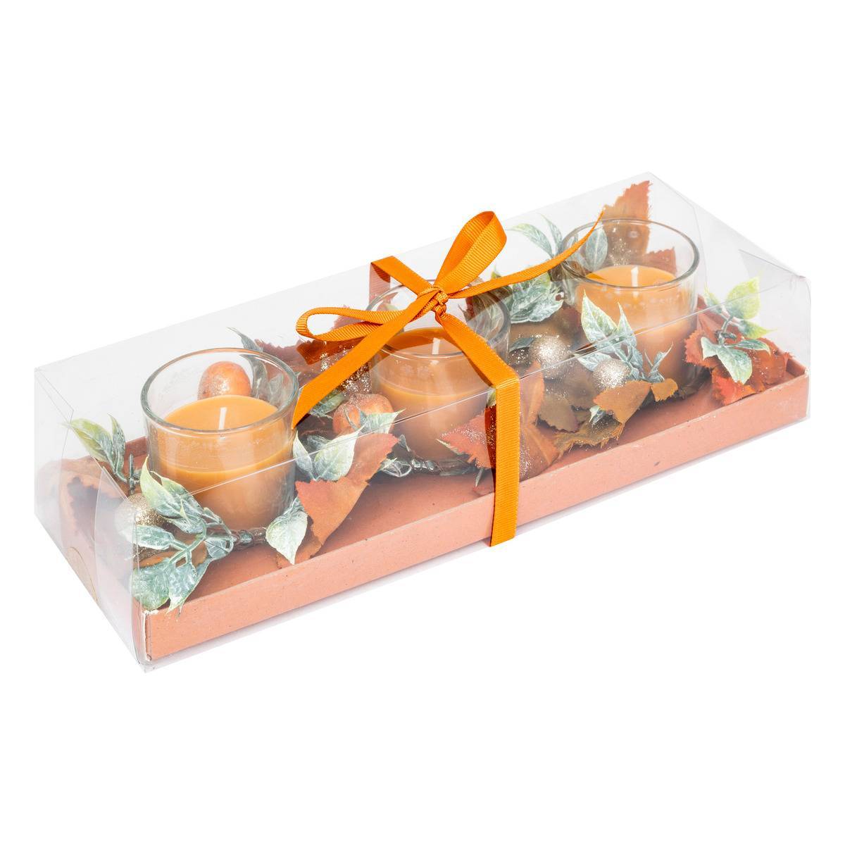 Feeric Christmas - Lot de 3 bougies parfumées centre de table Automne 180 g - Feeric Lights & Christmas - Image 2
