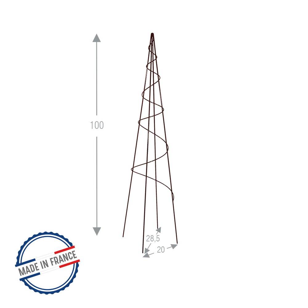 Louis Moulin - Tipis spirale fer vieilli - 20x100 cm - Acier époxy Louis Moulin - Image 2