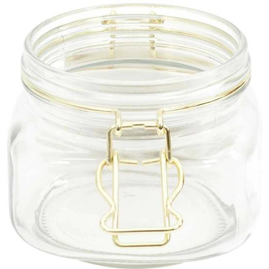 The Home Deco Factory - Set de 2 bocaux en verre couvercle céramique - Image 3