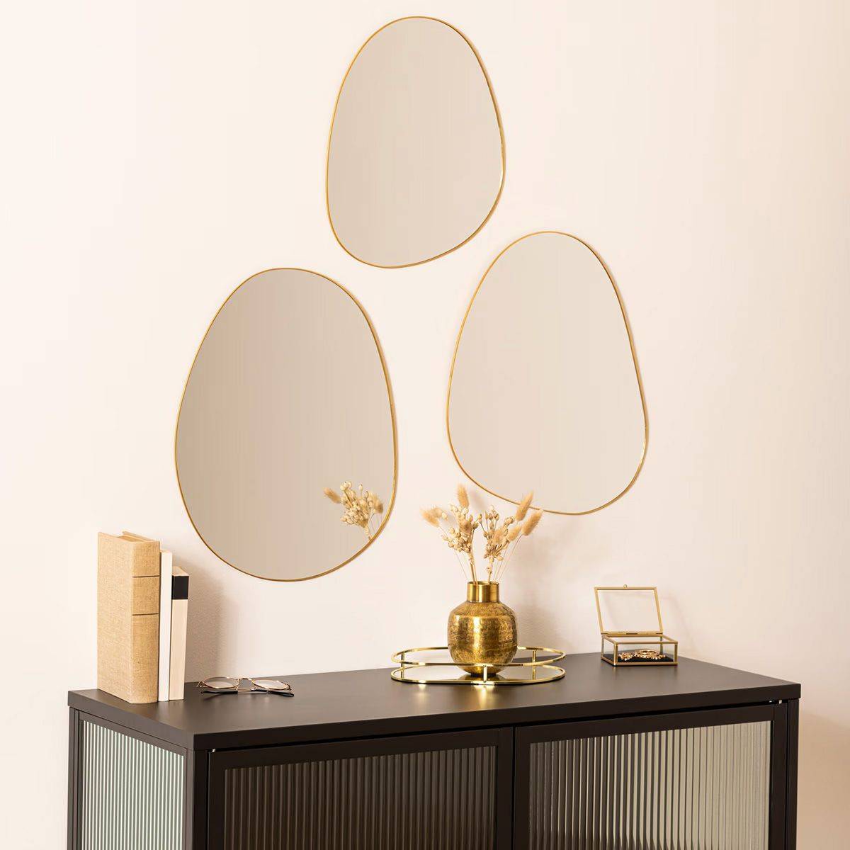 Lot de 3 Miroirs Organisateurs "Lida" 47cm Or - Image 5