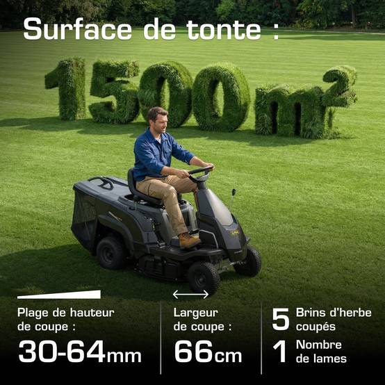 Alpina - Tondeuse AT2 66 QA, moteur 224 cc, collecteur 150 L, kit mulching - ALPINA - Image 6