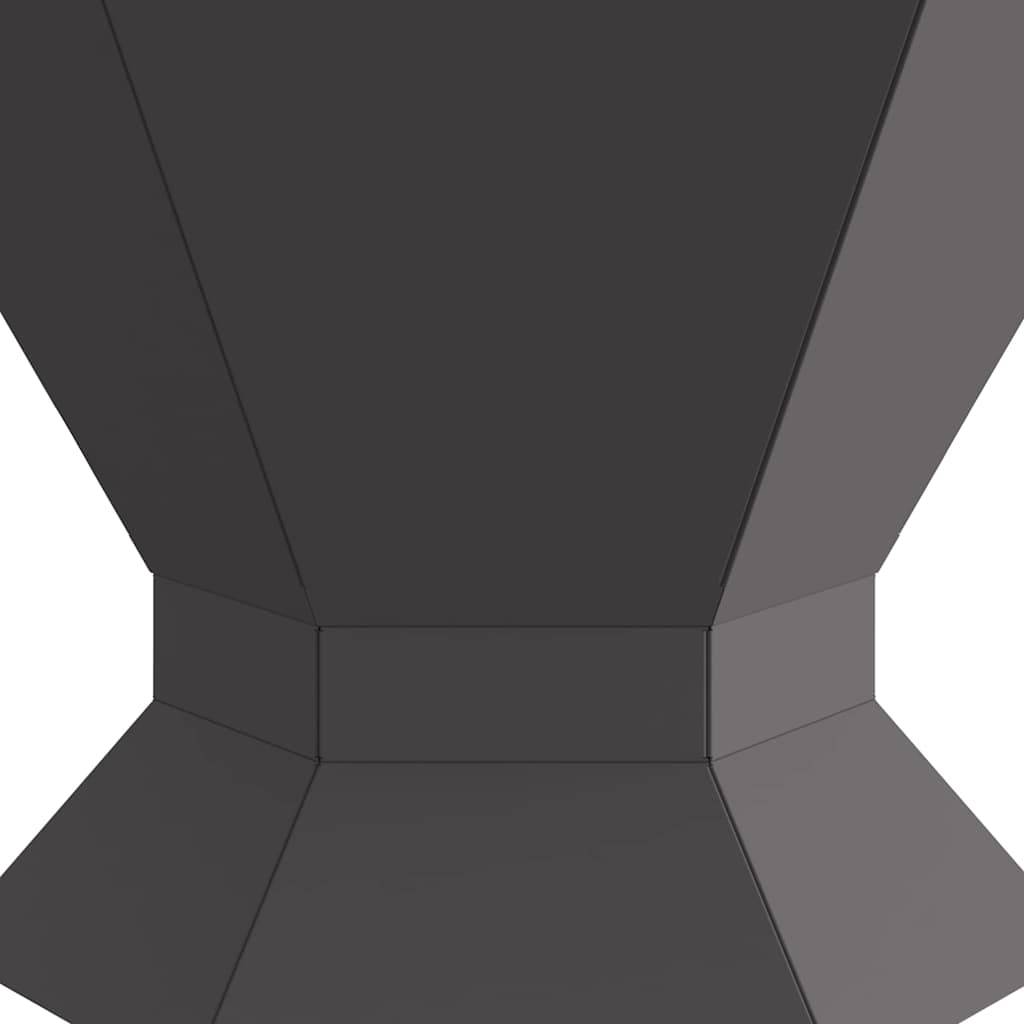 ComfortXL - Brasero hexagonal en acier pour jardin chauffage extérieur Noir 50x40cm – ComfortXL Outdoor Living - Image 9