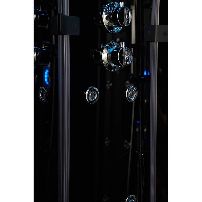 Cabine douche hammam XDUAL 160 BLACK Archipel® - 160x90 cm - Image 5