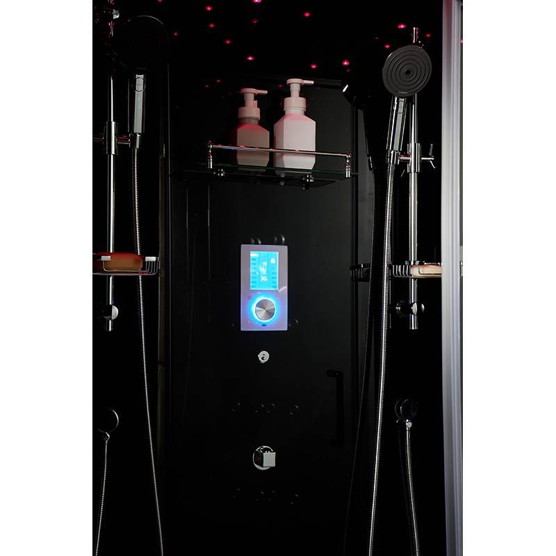 Cabine douche hammam XDUAL 160 BLACK Archipel® - 160x90 cm - Image 3