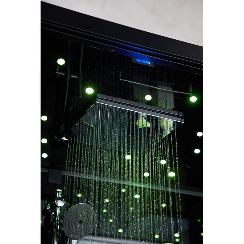 Cabine douche hammam XDUAL 160 BLACK Archipel® - 160x90 cm - Image 4