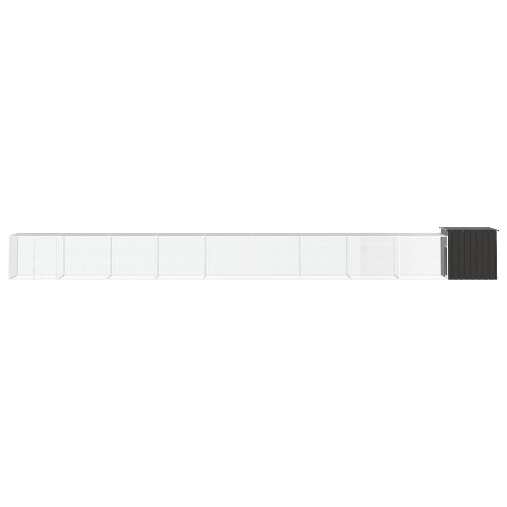 Vidaxl - Poulailler Anthracite 1000x91x100 cm Acier galvanisé vidaXL 3106459 - Image 4