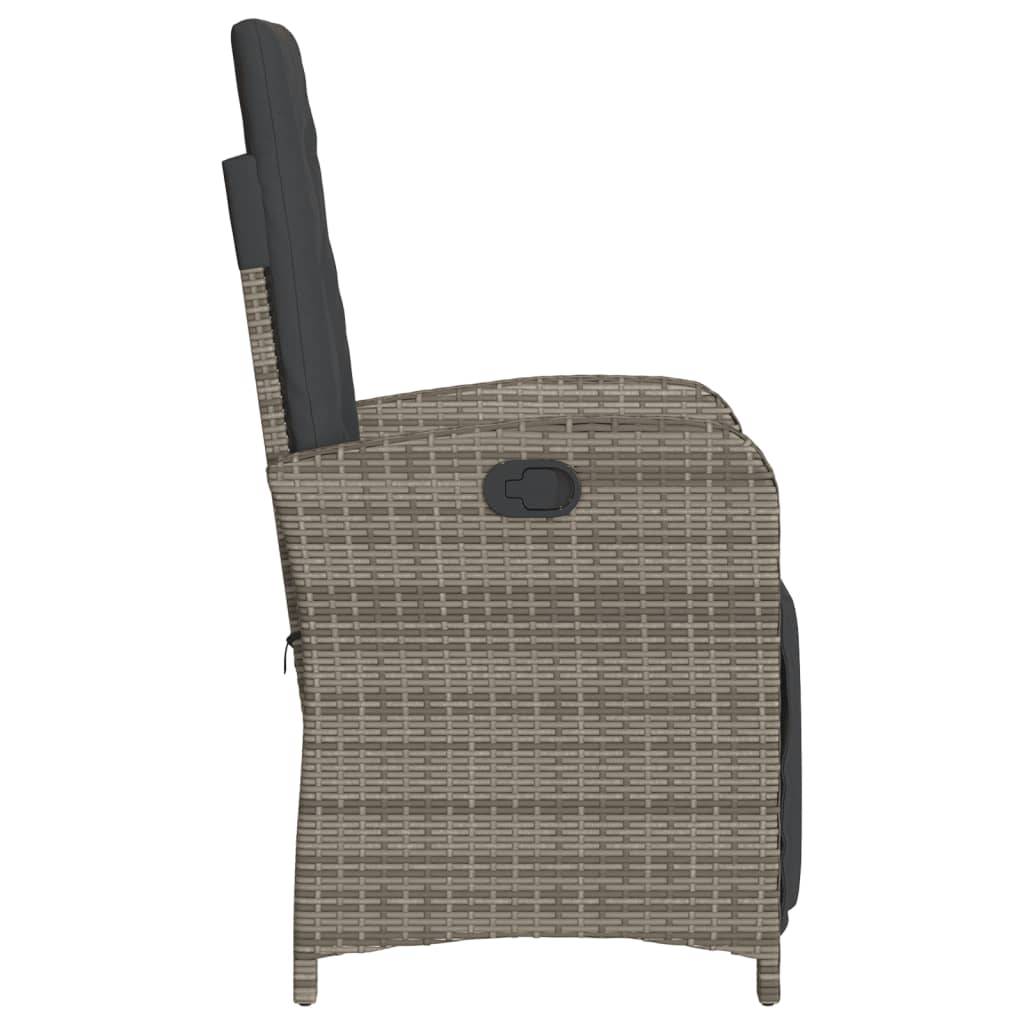 Chaise bois composite 1 places rotin gris  57 x 61 x 93 cm  - Prolenta premium  p383.6 - Image 5