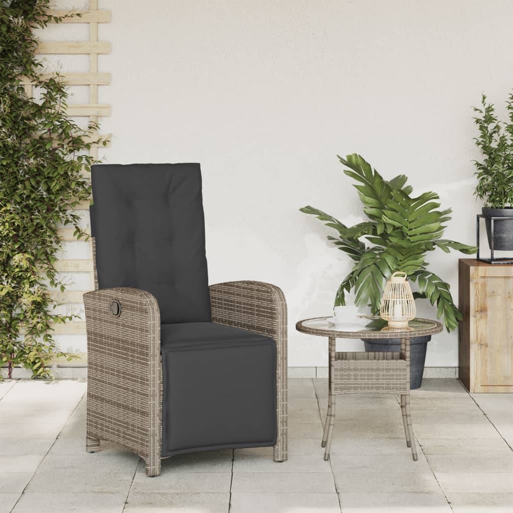 Chaise bois composite 1 places rotin gris 57 x 61 x 93 cm - Prolenta premium p383.6 - Image 3