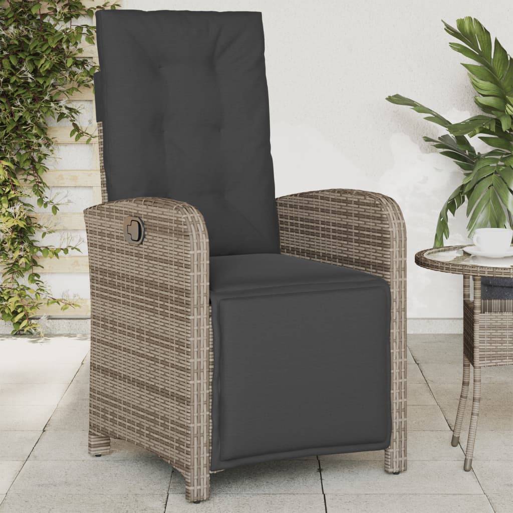 Chaise bois composite 1 places rotin gris 57 x 61 x 93 cm - Prolenta premium p383.6 - Image 2