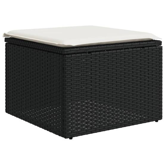 Vidaxl - Salon de jardin 5 pcs avec coussins noir résine tressée vidaXL 3222475 - Image 5