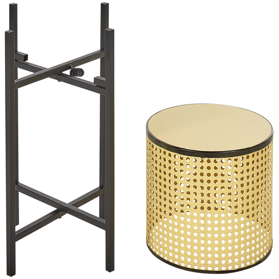 Cache-pot d'intérieur Métal Beige FALLOPIA - Beliani - Image 3