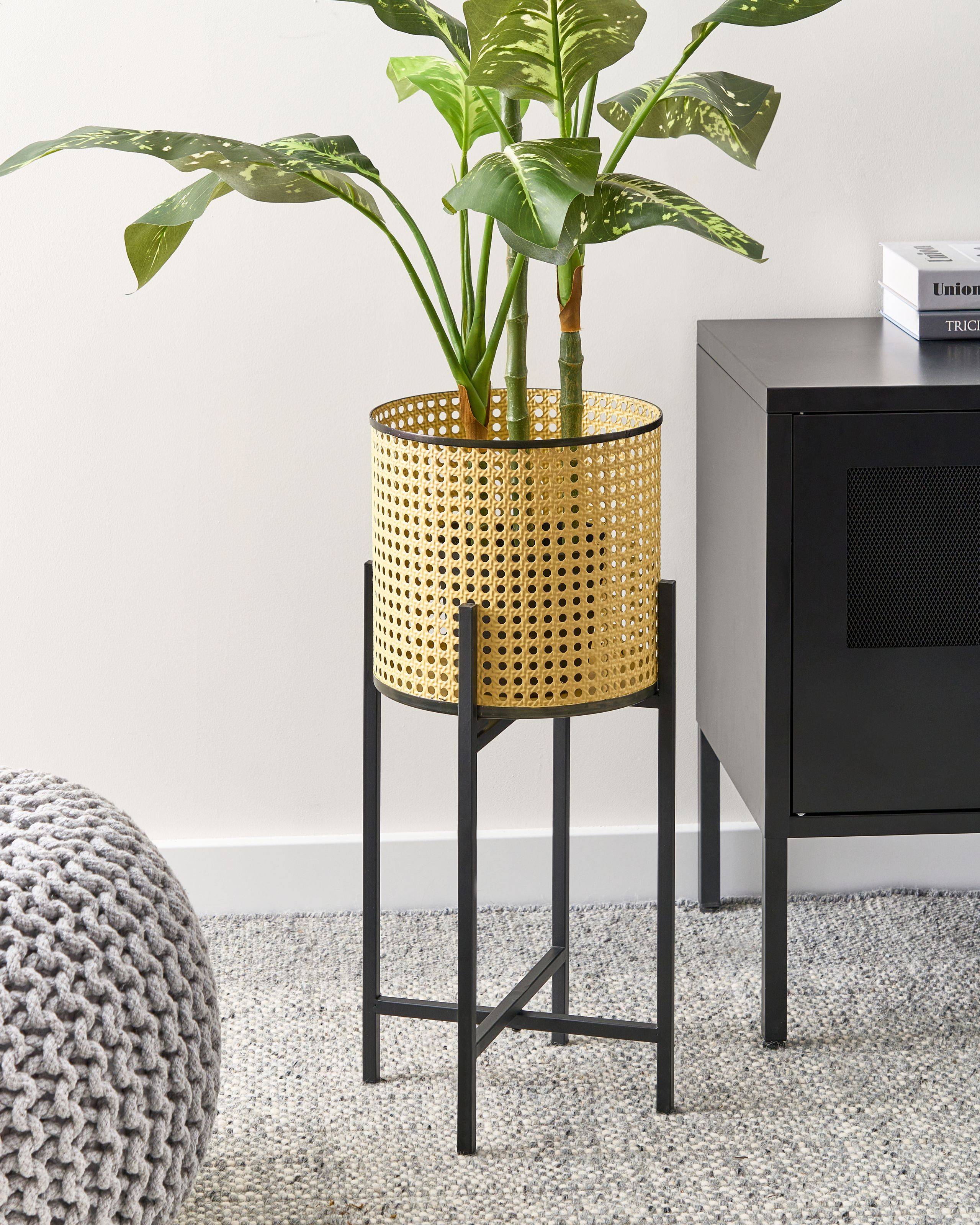 Beliani - Cache-pot d'intérieur Métal Beige FALLOPIA - Beliani - Image 1