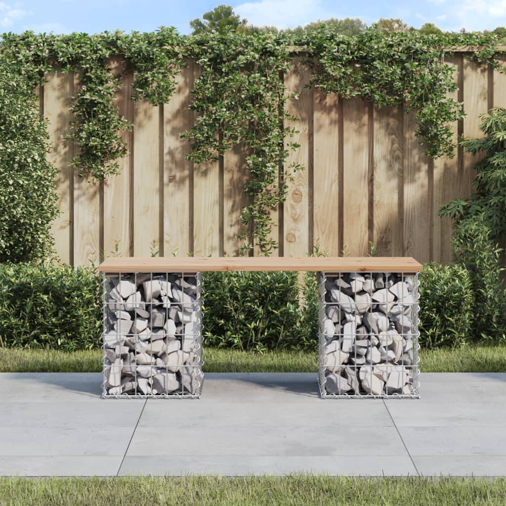 Vidaxl - Banc de jardin design de gabion 103x31x42 cm bois massif de pin vidaXL 834329 - Image 1