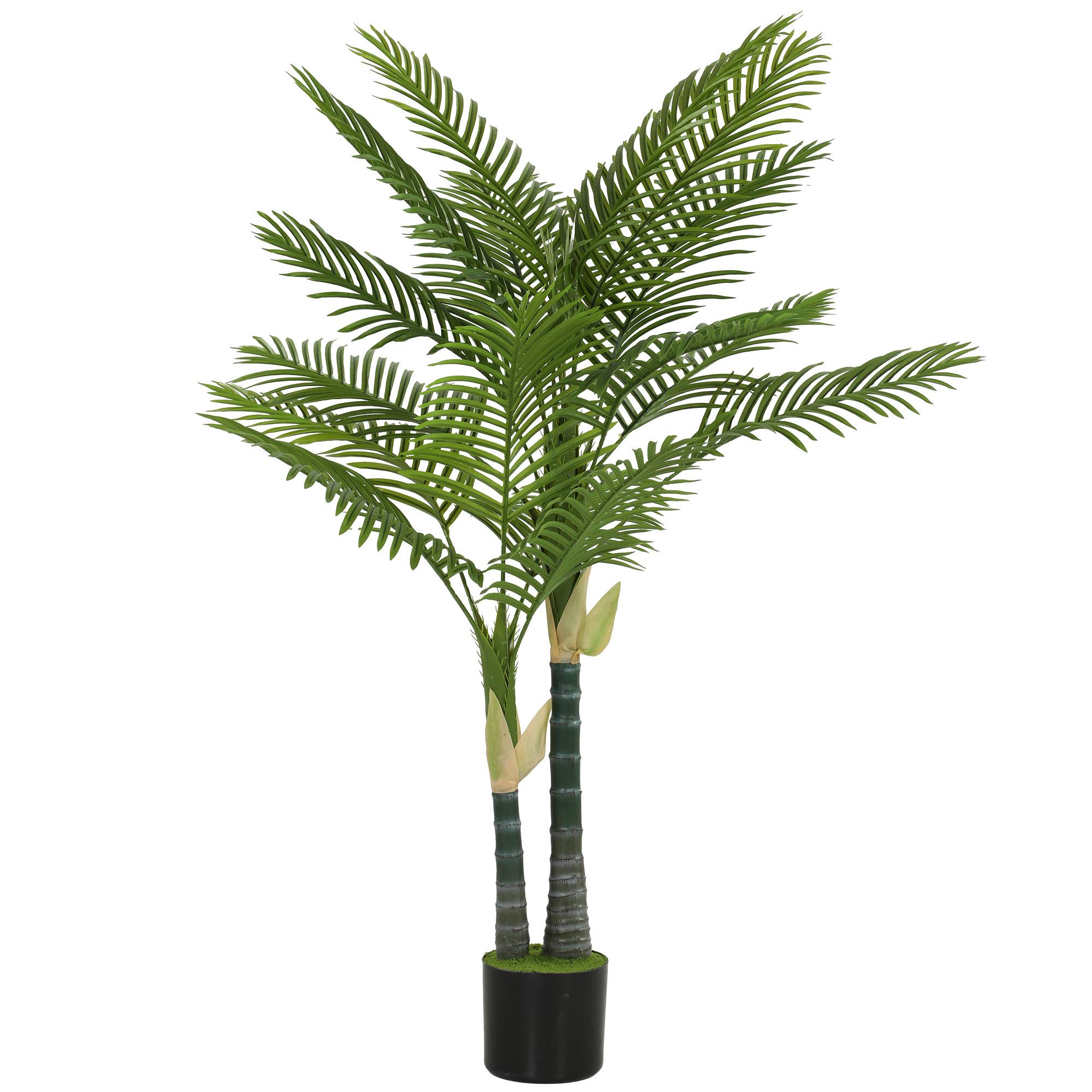Palmier Artificiel Réaliste PEVA Intérieur Balcon Ambiance Tropicale 150cm Vert - ComfortXL Outdoor Living - Image 1