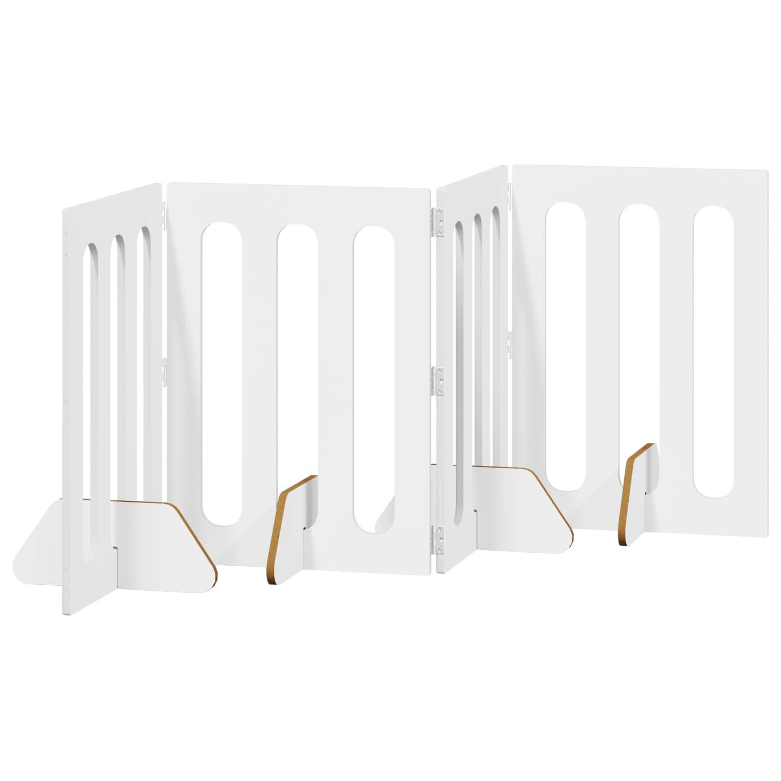 PANGIVO - Clôture pour animaux bois d'ingénierie blanc 201 x 38 x 70 cm - PANGIVO - Image 5