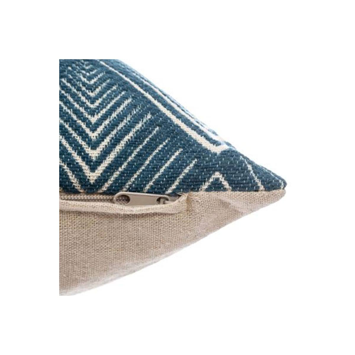 Housse de Coussin "Chen Geo" 40x40cm Bleu - Image 3