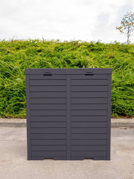 Practo Garden - Poubelle extérieure 236L avec double couvercle - PRACTO GARDEN - Image 7