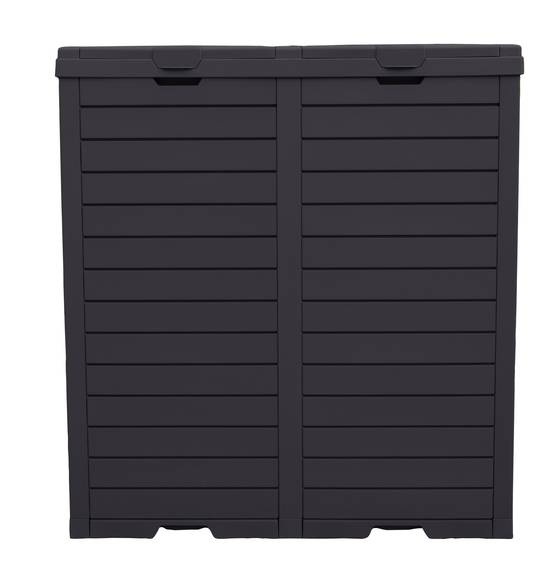 Practo Garden - Poubelle extérieure 236L avec double couvercle - PRACTO GARDEN - Image 1