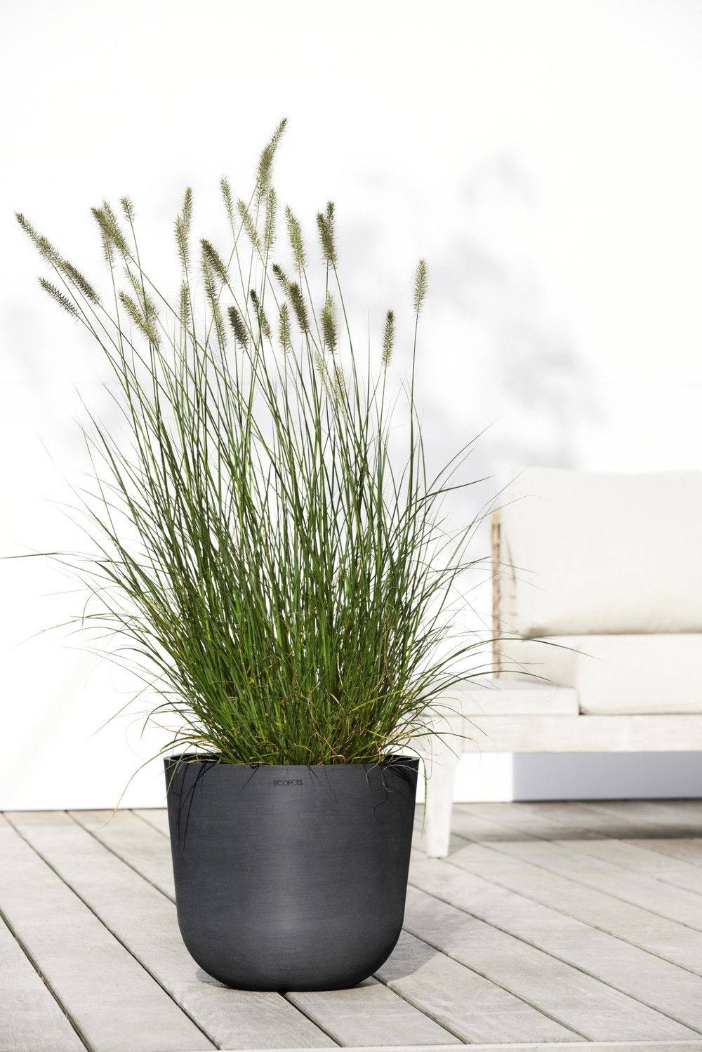Ecopots - Pot Rond Oslo 35 Gris Foncé - Ø 35 x H. 30,5 cm - 21,7 L ECOPOTS - Image 5