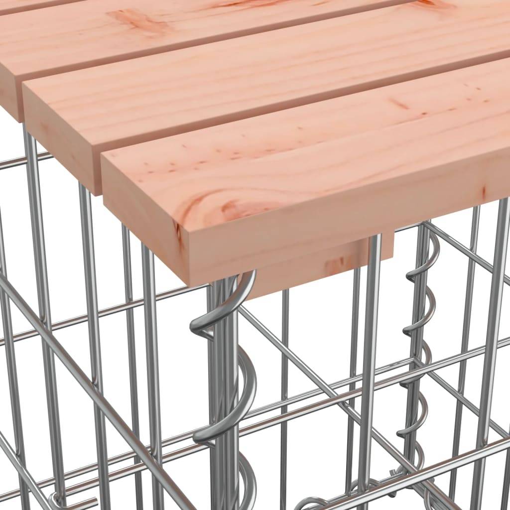 Maison Chic - Banc de jardin - Banc d'extérieur - Banquette design gabion 203x31x42cm bois massif de douglas - Image 6