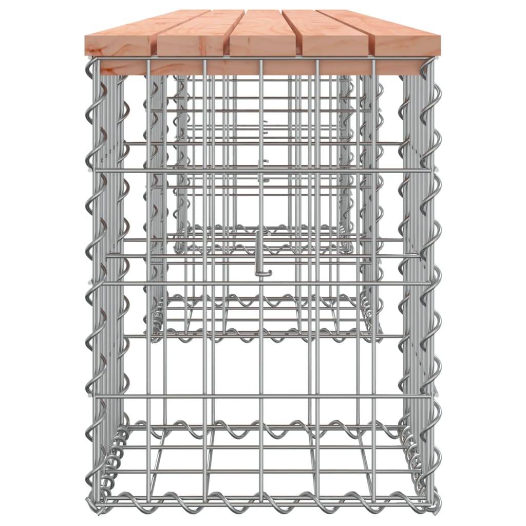 Maison Chic - Banc de jardin - Banc d'extérieur - Banquette design gabion 203x31x42cm bois massif de douglas - Image 4
