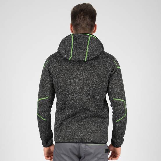 North Ways - taille m - lynx - gilet de travail - 1398 noir chiné , vert fluo - Image 3