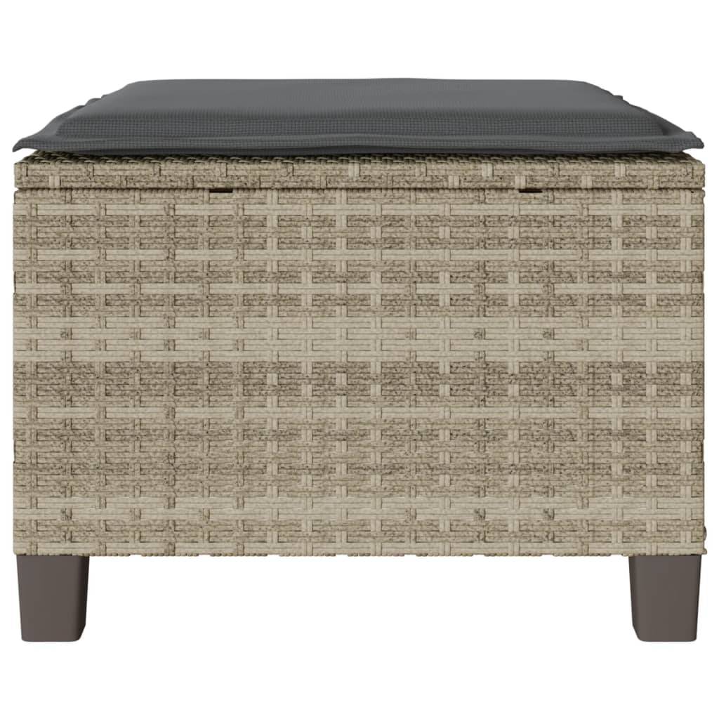 Ensemble de bistro 3 pcs | Mobilier d'extérieur et coussins gris clair résine tressée Maison Chic - Image 8