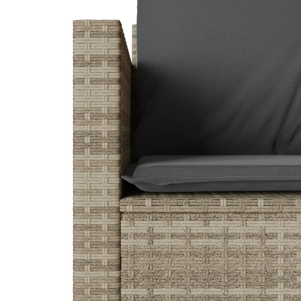 Ensemble de bistro 3 pcs | Mobilier d'extérieur et coussins gris clair résine tressée Maison Chic - Image 6
