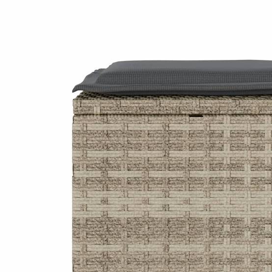 Ensemble de bistro 3 pcs | Mobilier d'extérieur et coussins gris clair résine tressée Maison Chic - Image 10