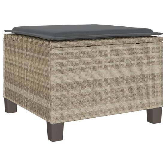 Ensemble de bistro 3 pcs | Mobilier d'extérieur et coussins gris clair résine tressée Maison Chic - Image 7