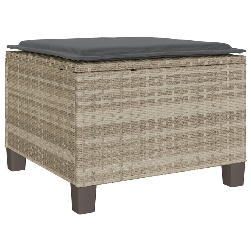 Ensemble de bistro 3 pcs | Mobilier d'extérieur et coussins gris clair résine tressée Maison Chic - Image 7