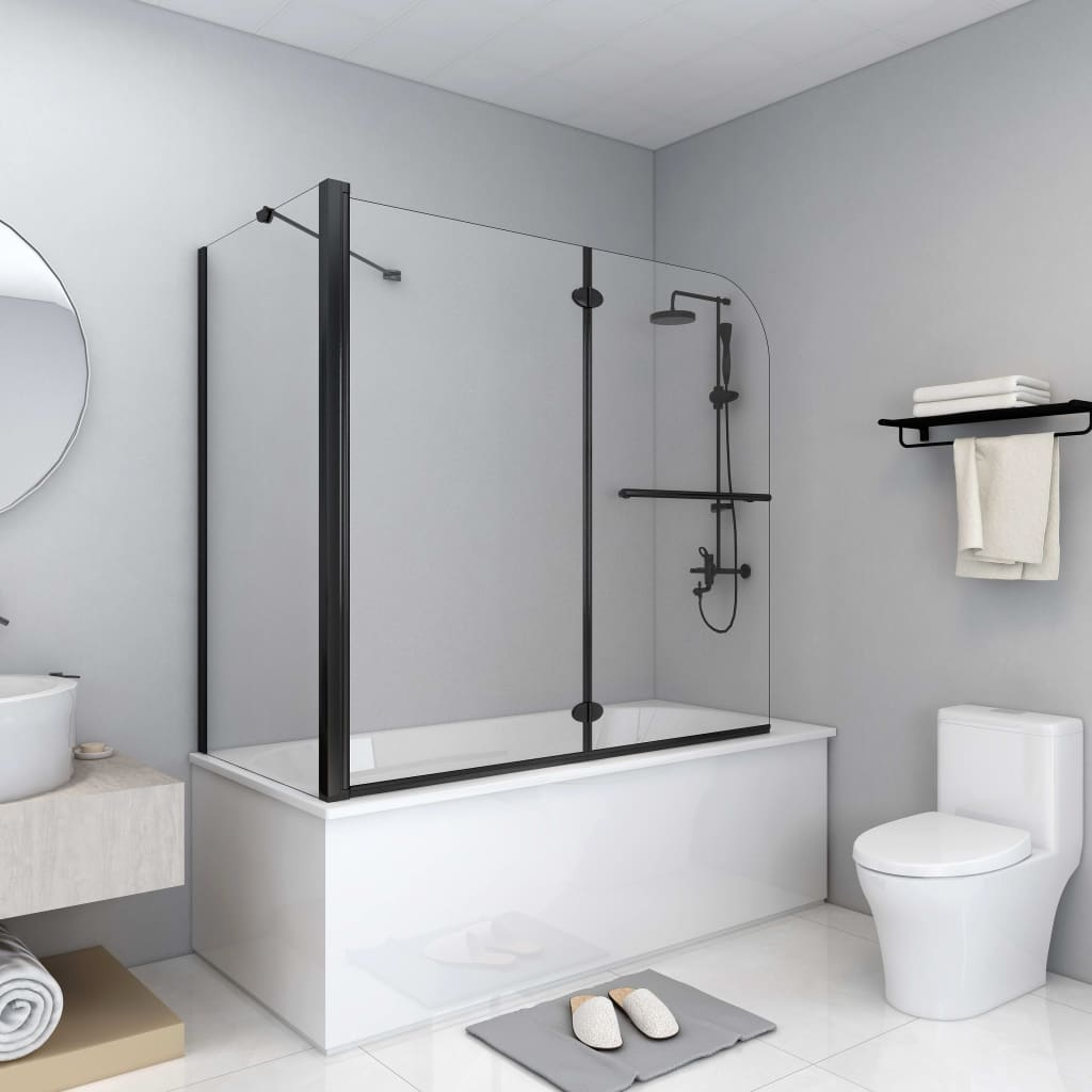 Vidaxl - Cabine de douche pliante ESG 120x68x130 cm noir - vidaXL - Image 2